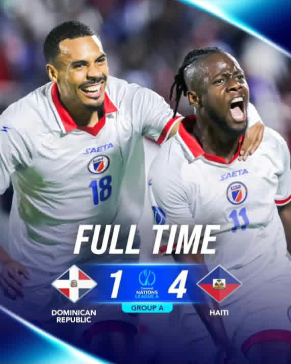 Derby de l’île d’Haïti: Haïti s’impose 4-1 face à la République dominicaine